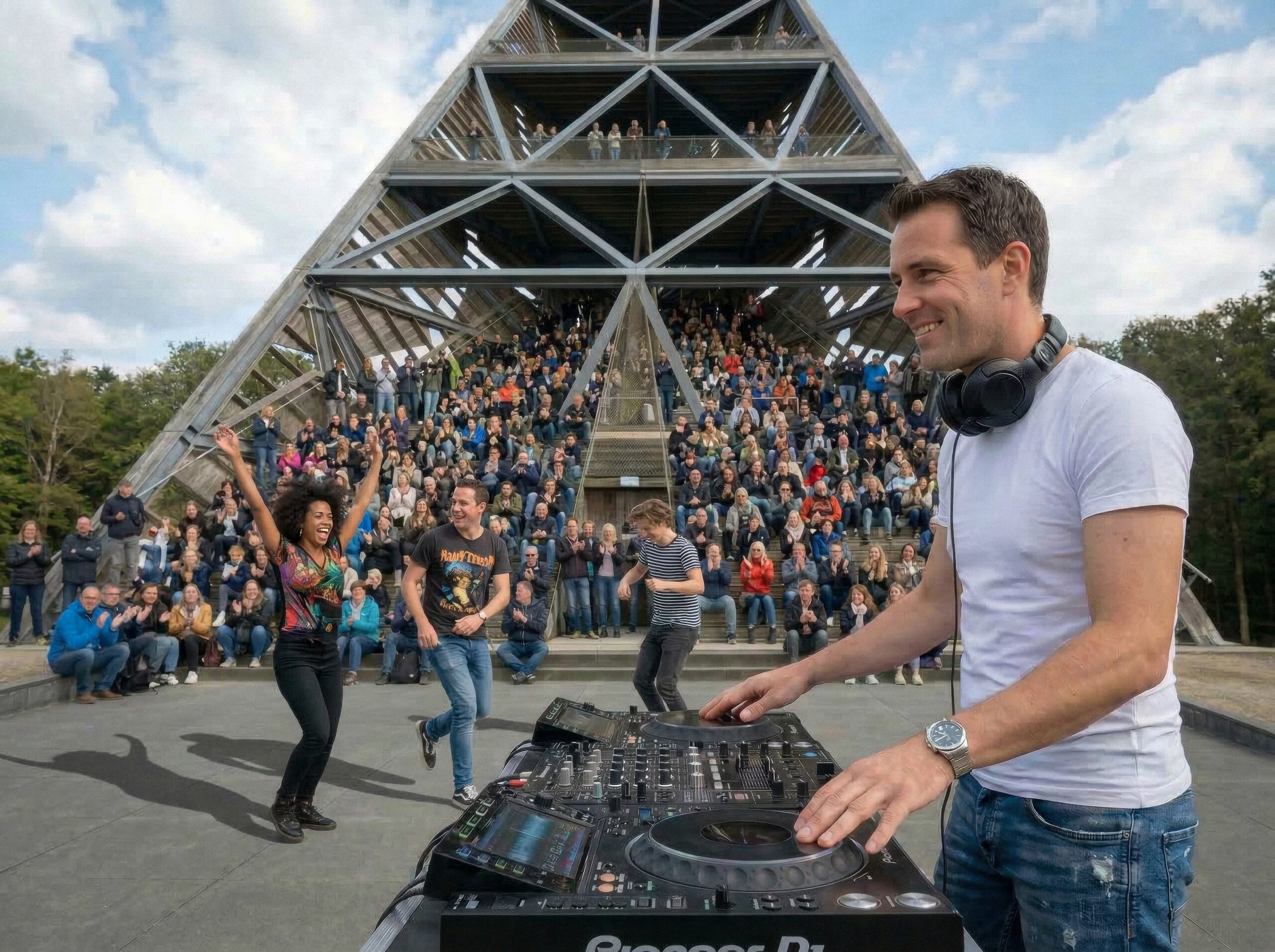 DJ draait muziek bij populaire uitkijktoren - Bergen op Zoom