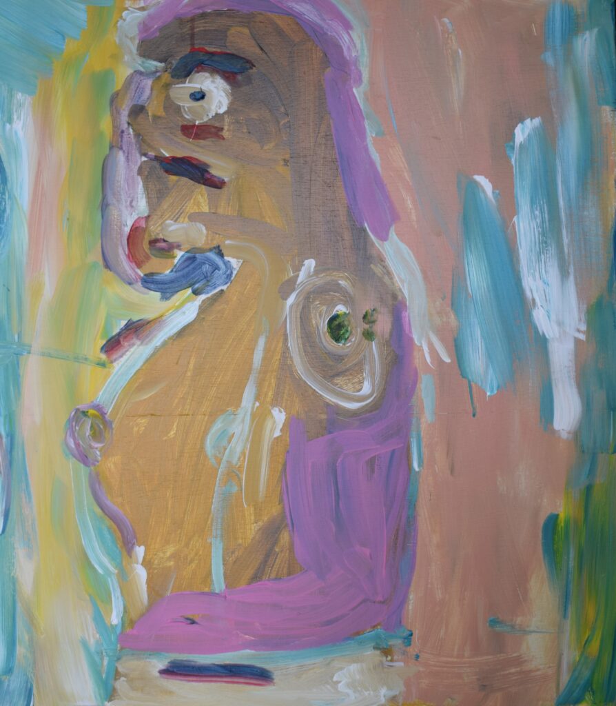 Abstracte kleurrijke schilderij kunstwerk - Bergen op Zoom