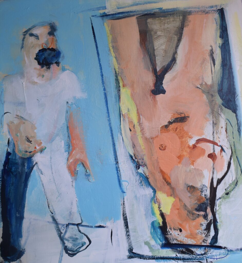 Abstract schilderij van een persoon - Bergen op Zoom
